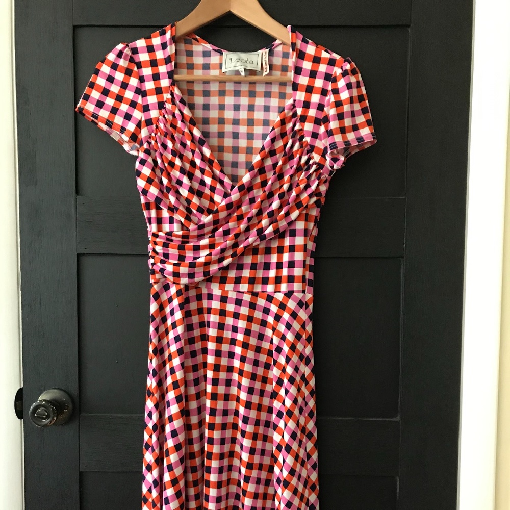 Leota Stitch Fix Dress Stretch Faux Wrap Sz XS